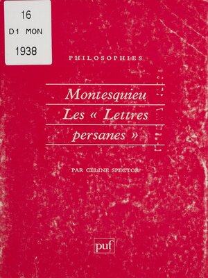 cover image of Montesquieu: les «Lettres persanes»